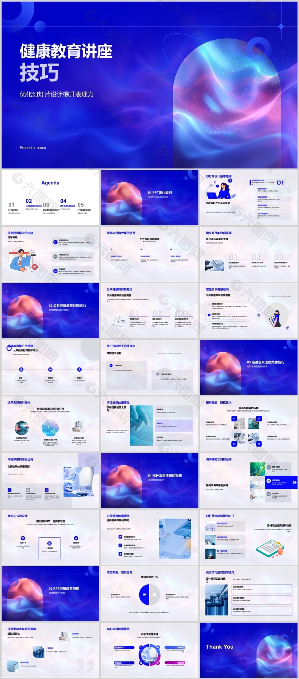 梦幻蓝色健康教育讲座技巧介绍