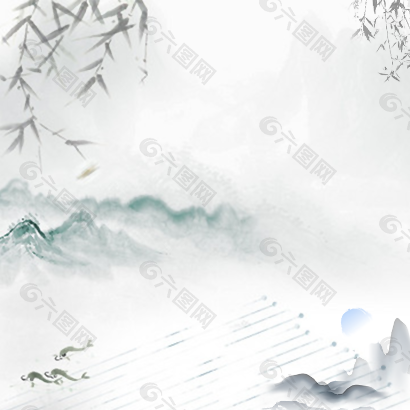 古典水墨中国风主图背景图设计