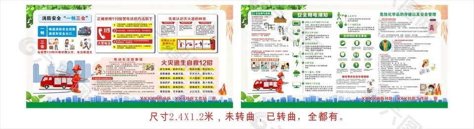 消防安全一畅三会主题宣传栏设计