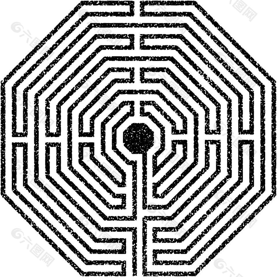 八边形迷宫图案设计