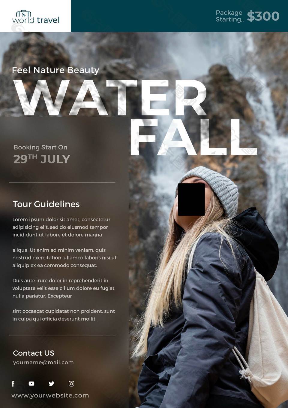 自由行程国外旅游手册网页banner