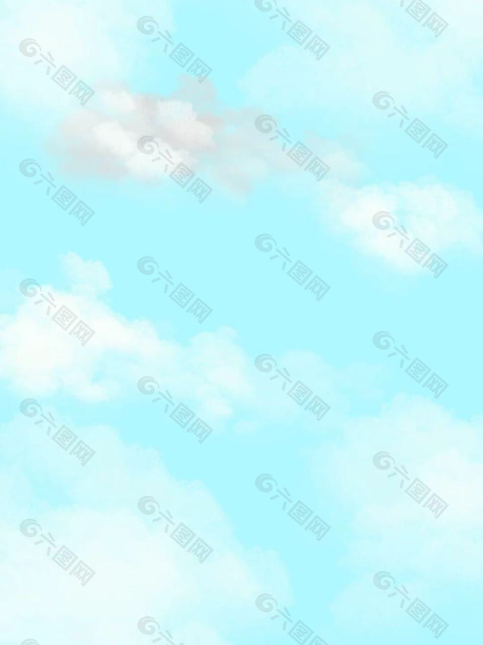 蓝天白云唯美天空背景