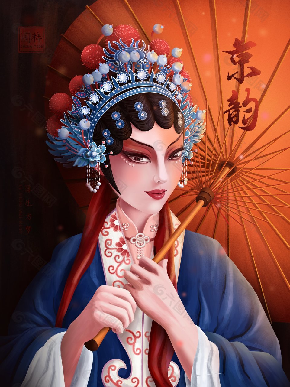 国潮风京韵传统文化海报