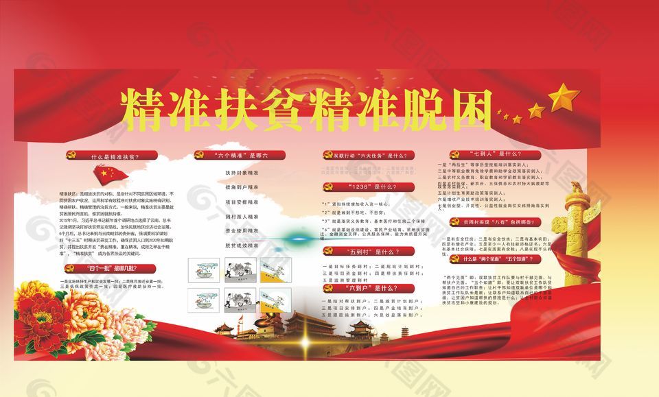 经典创意扶贫脱困公益宣传展板