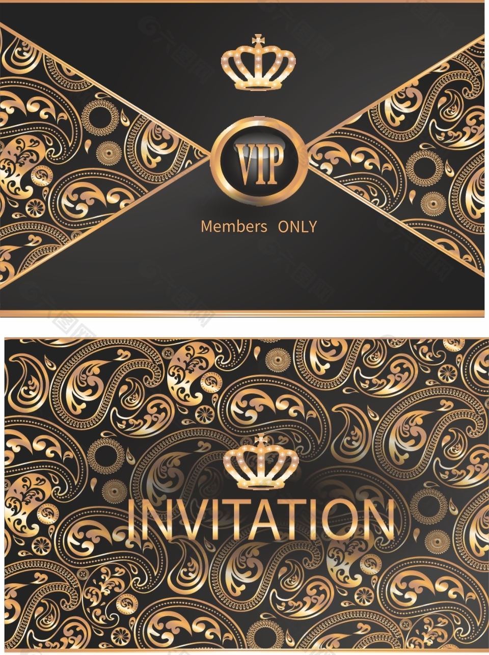 高端皇冠风简约VIP会员卡