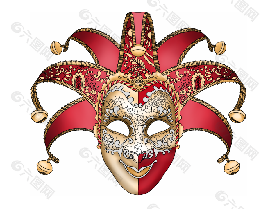 奇幻神秘小丑面具