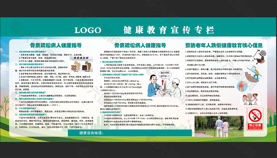 骨质疏松病健康教育宣传栏
