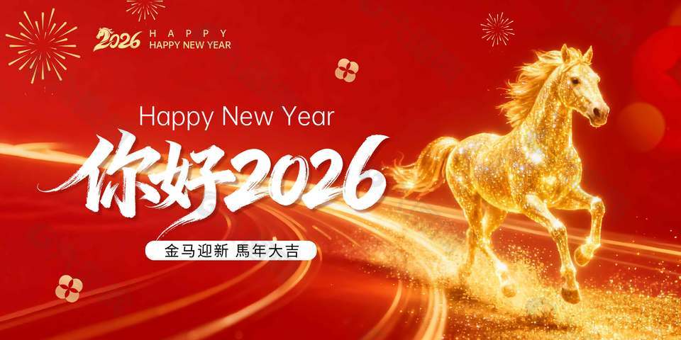 金马迎新马年大吉节日活动展板