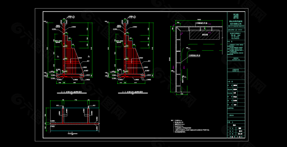 悬臂扶壁式挡土墙建筑施工设计