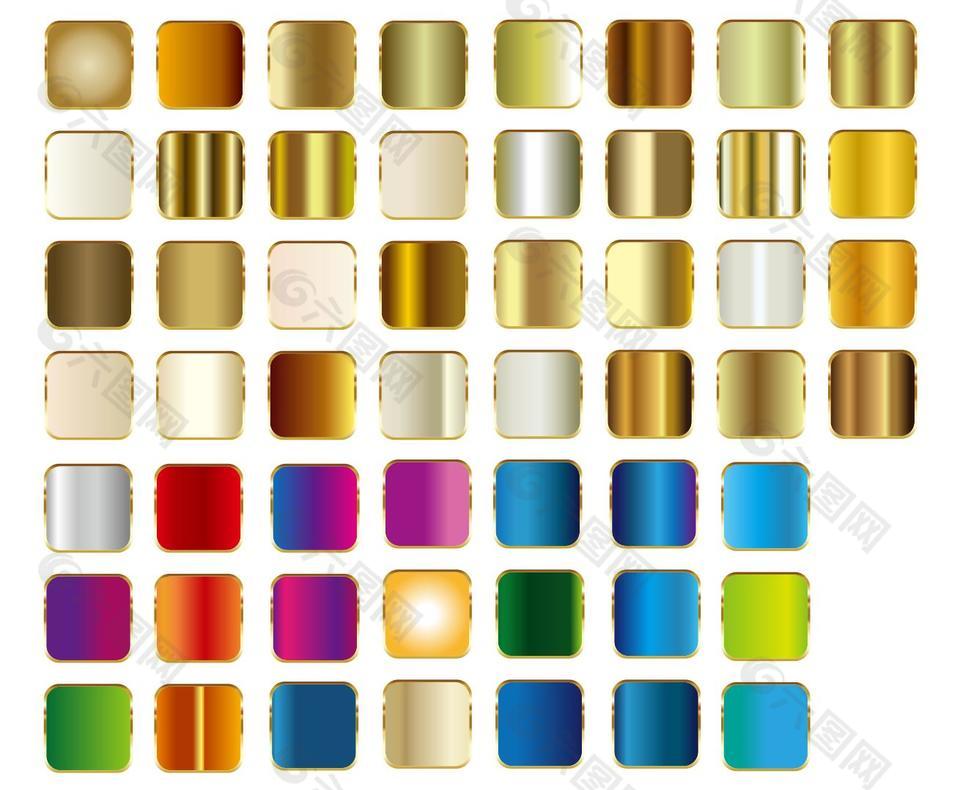 金属渐变色卡设计