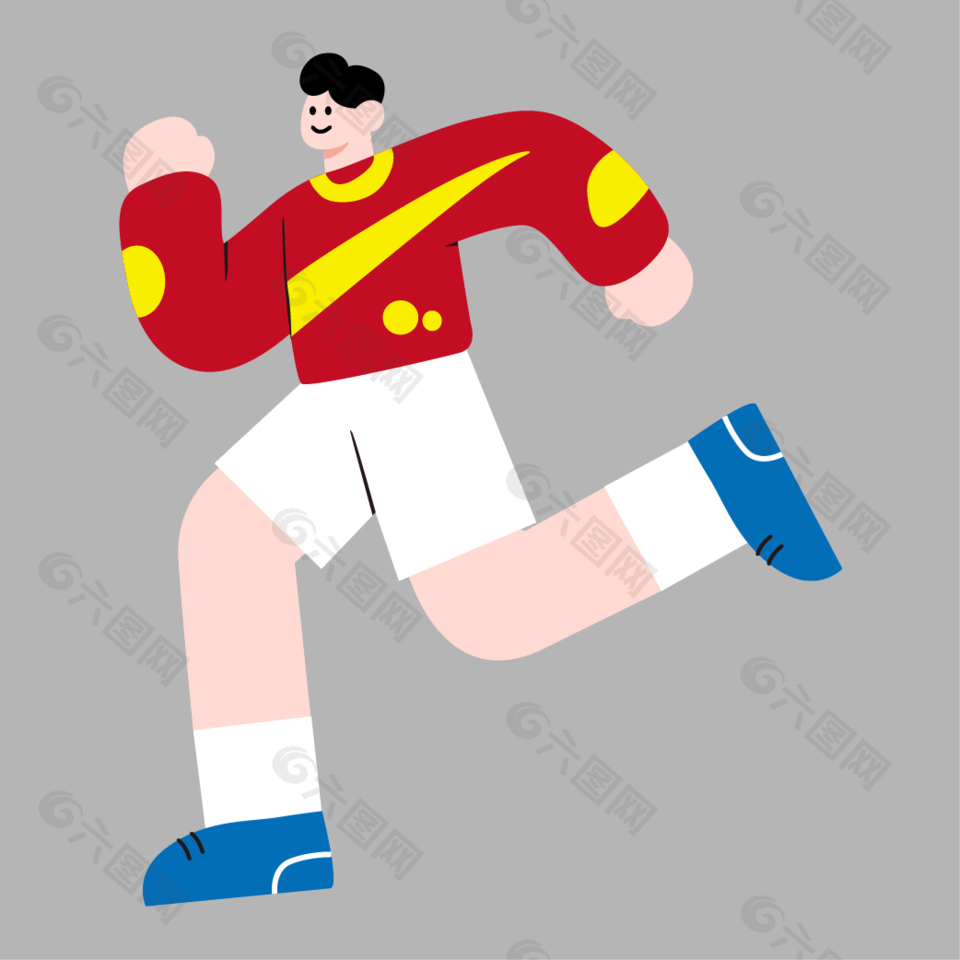 趣味卡通扁平风人物插画设计