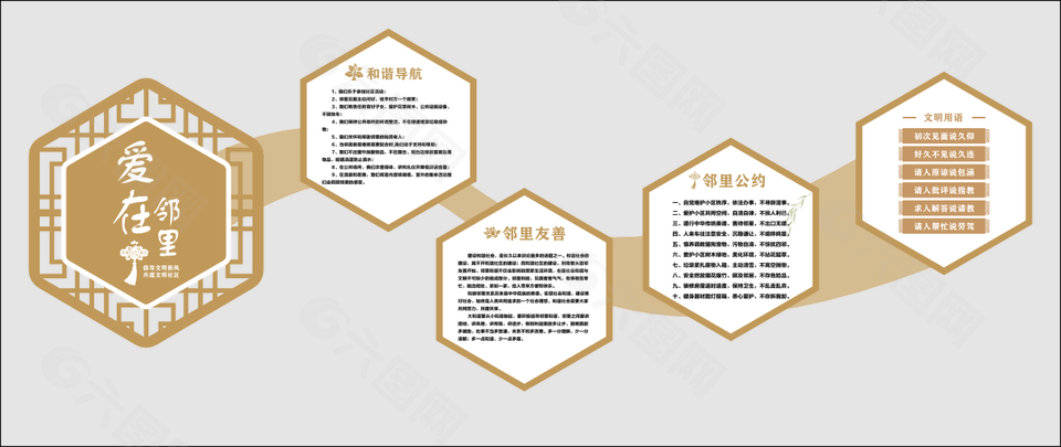 爱在邻里和谐形象墙设计