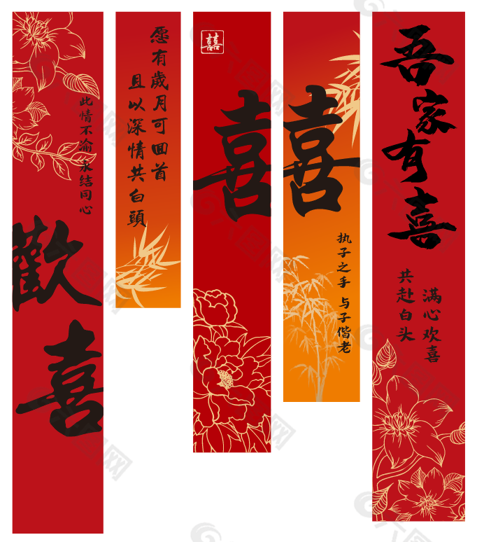 吾家有喜婚礼挂布设计
